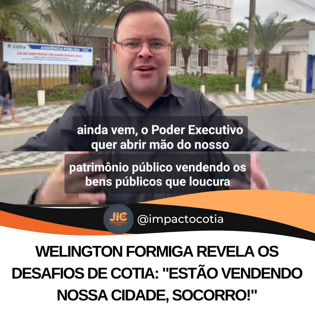 Welington Formiga Revela os Desafios de Cotia: 